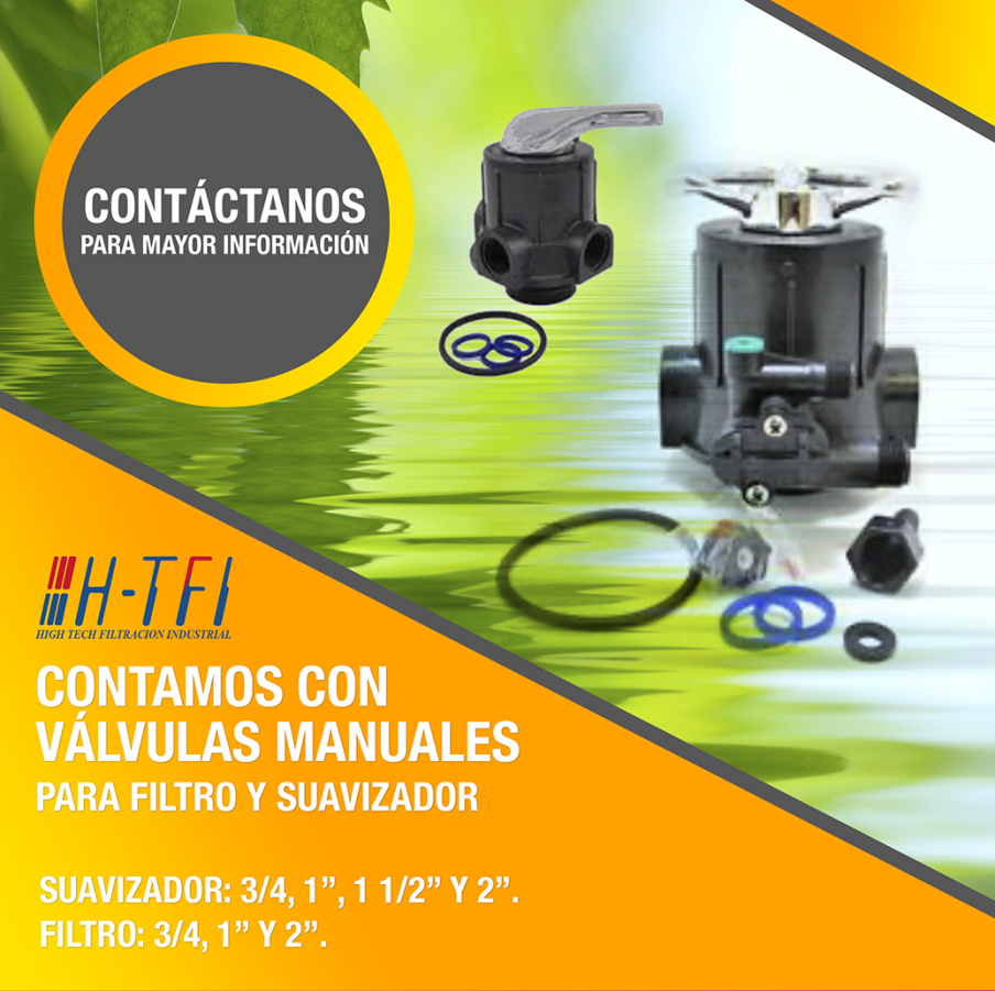 Válvulas manuales para filtro y suavizador